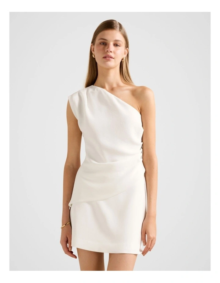 Adriana Asymmetrical Tuck Top in White image 1