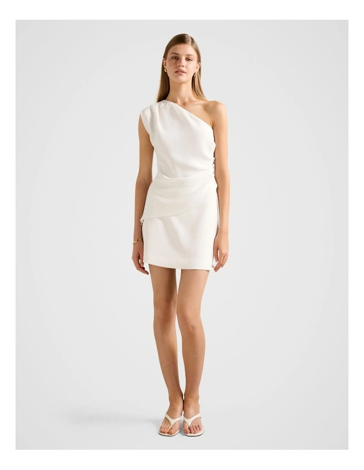 Adriana Asymmetrical Tuck Top in White image 5