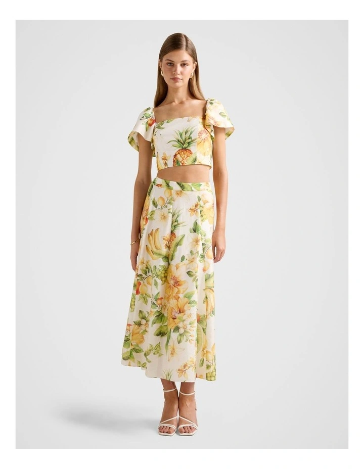 Jane Printed Cropped Top in Multi image 5