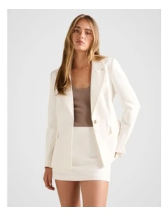 Victoria Single Breasted Blazer in White