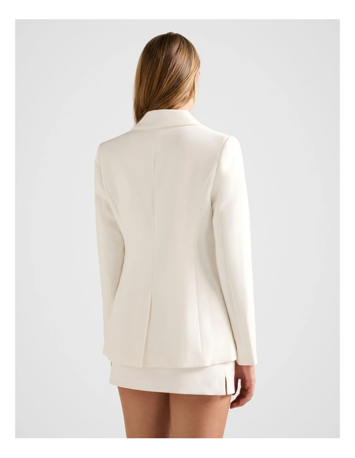 Victoria Single Breasted Blazer in White image 2