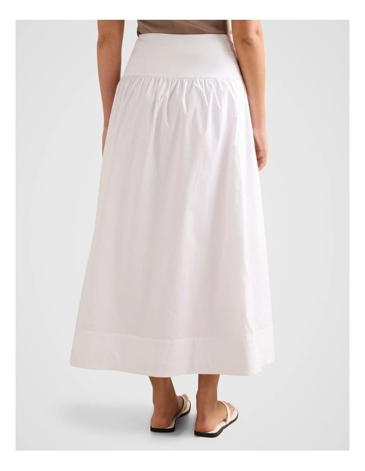 Florence Wrap Maxi Skirt in White image 2