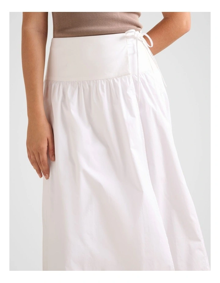 Florence Wrap Maxi Skirt in White image 4