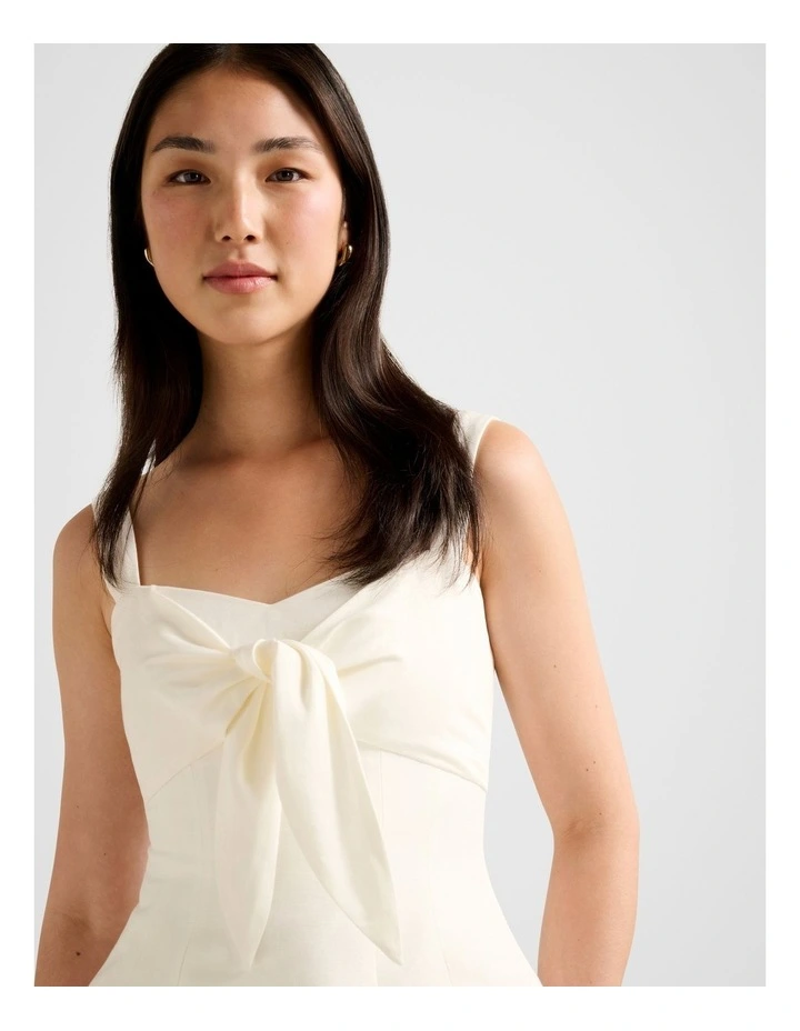 Nadia Front Tie Top in White image 4