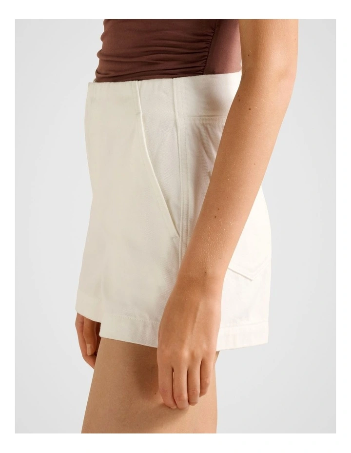 Anya Denim Shorts in White image 3