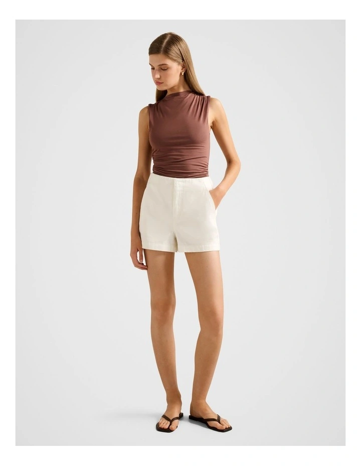 Anya Denim Shorts in White image 5