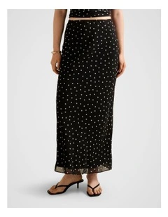 Connie Slip Skirt in Black