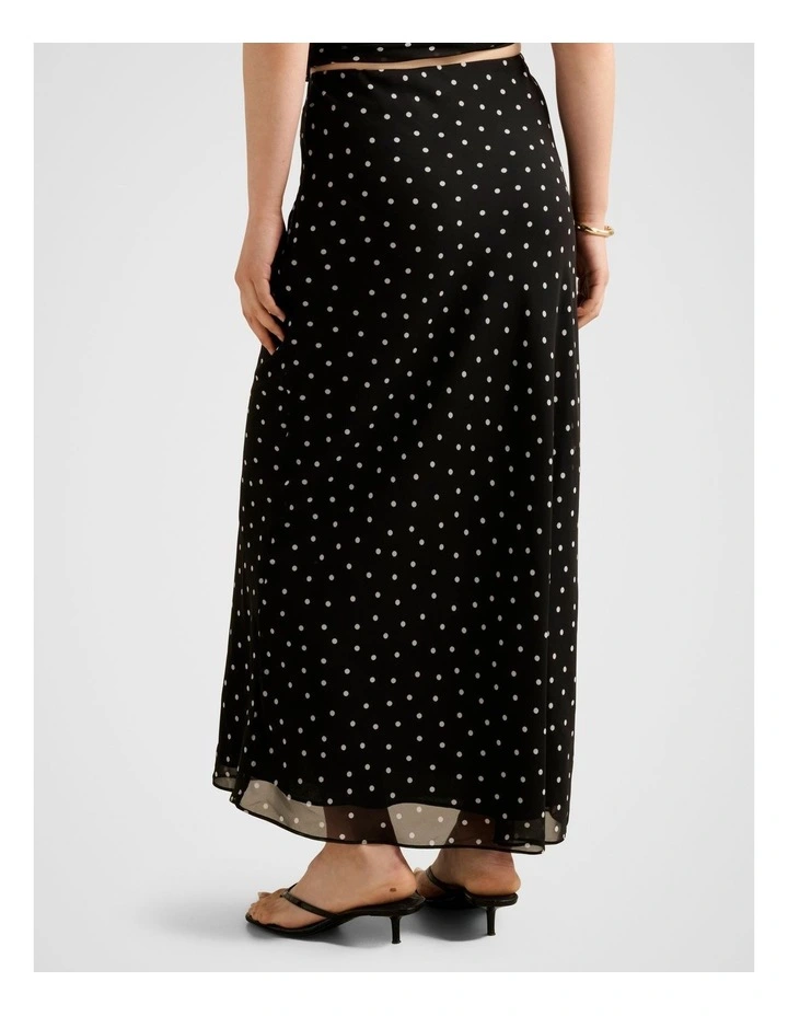 Connie Slip Skirt in Black image 2