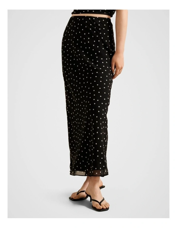 Connie Slip Skirt in Black image 3