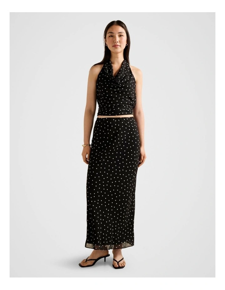 Connie Slip Skirt in Black image 5