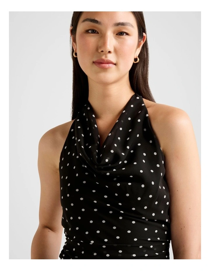 Connie Cowl Neck Top in Black image 4