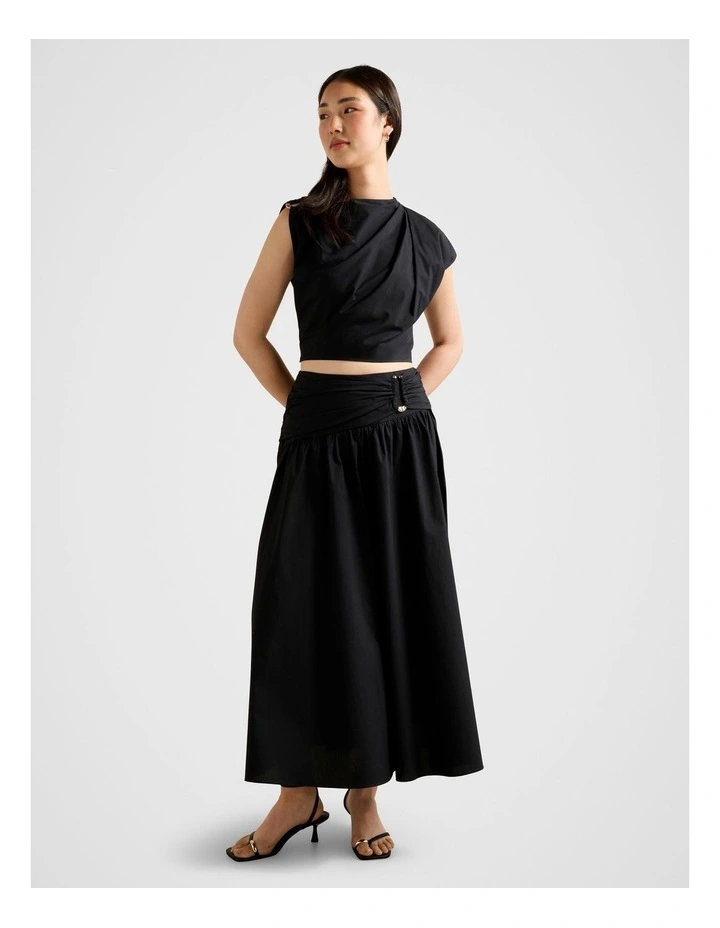 Dottie Hardware Maxi Skirt in Black image 5