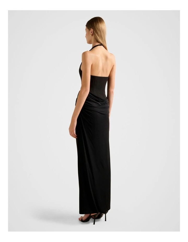 Lula Halter Neck Maxi Dress in Black image 2