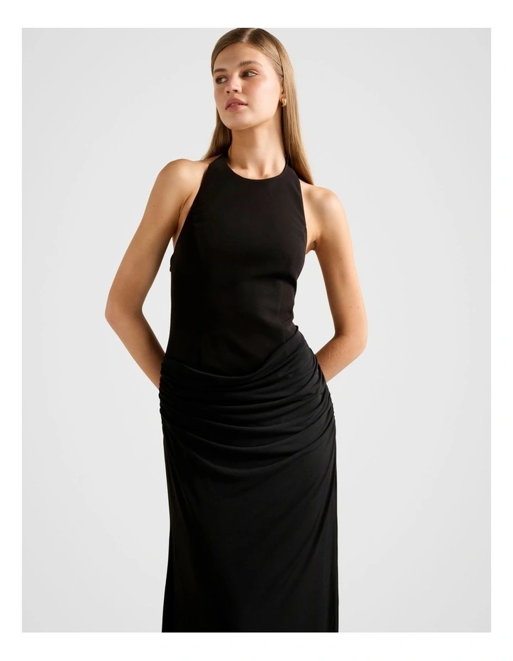 Lula Halter Neck Maxi Dress in Black image 4