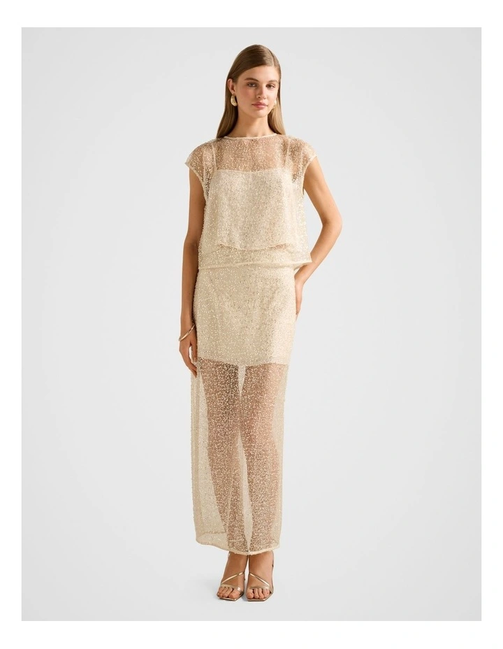 Gianna Embellished Top in Cream image 5