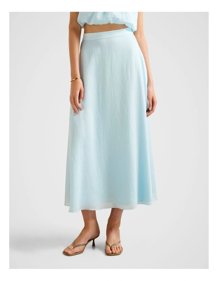 Maisie Circle Midi Skirt in Blue image 1