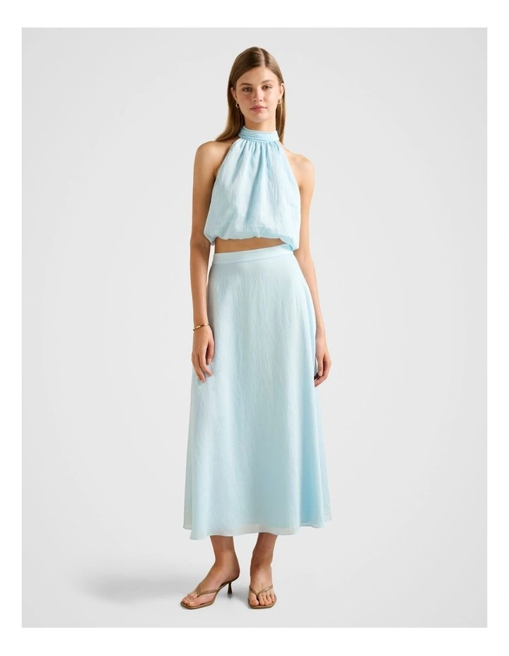 Maisie Circle Midi Skirt in Blue image 5