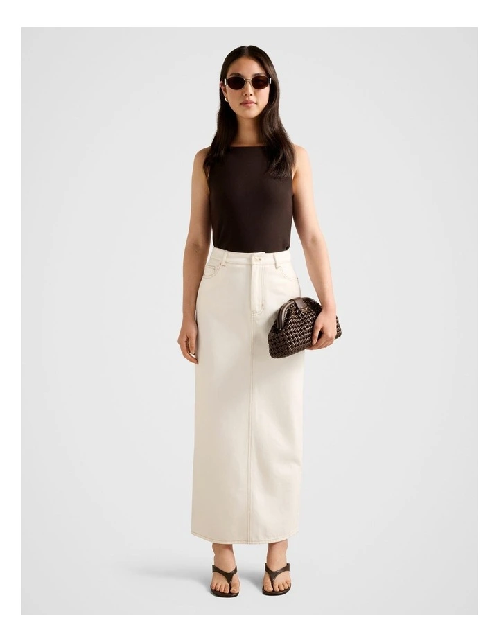 Maisie Crepe Boat Neck Top in Chocolate image 5