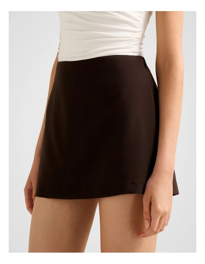 Zahlia Mini Skorts in Brown image 3