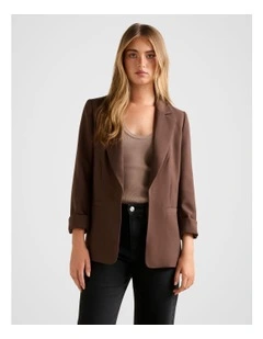 Dylan Boyfriend Blazer in Brown