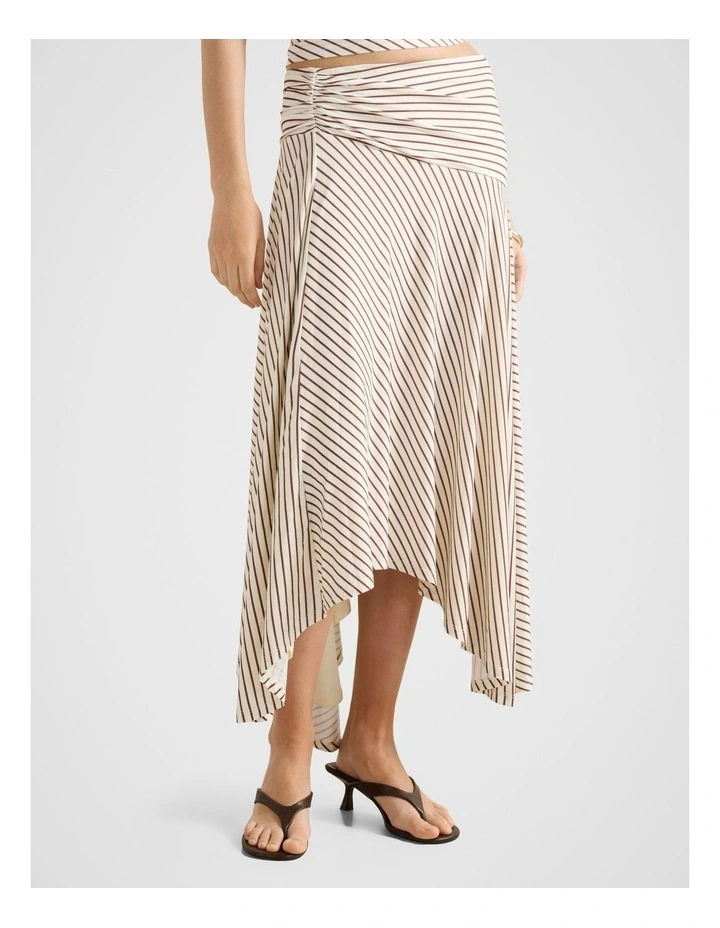 Ariel Godet Hanky Hem Skirt in Cream image 3