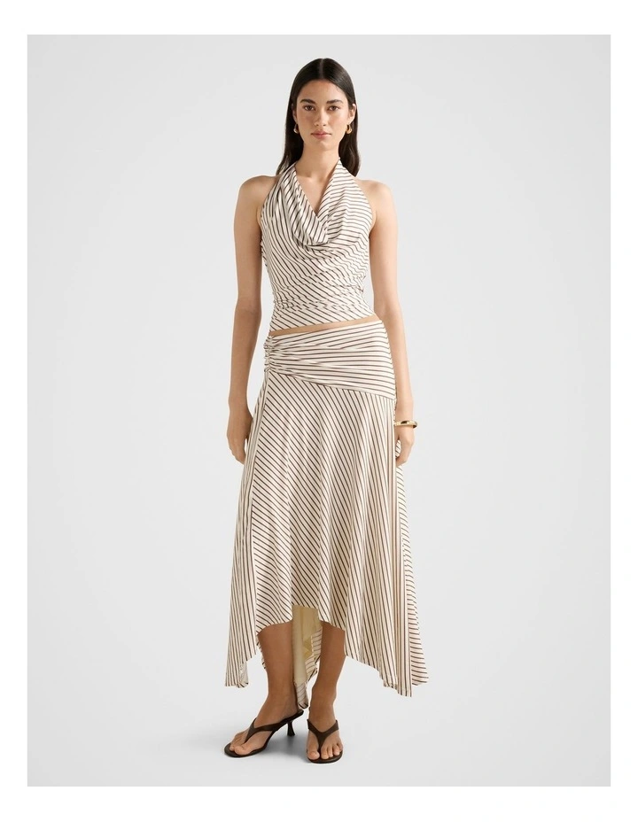 Ariel Godet Hanky Hem Skirt in Cream image 5