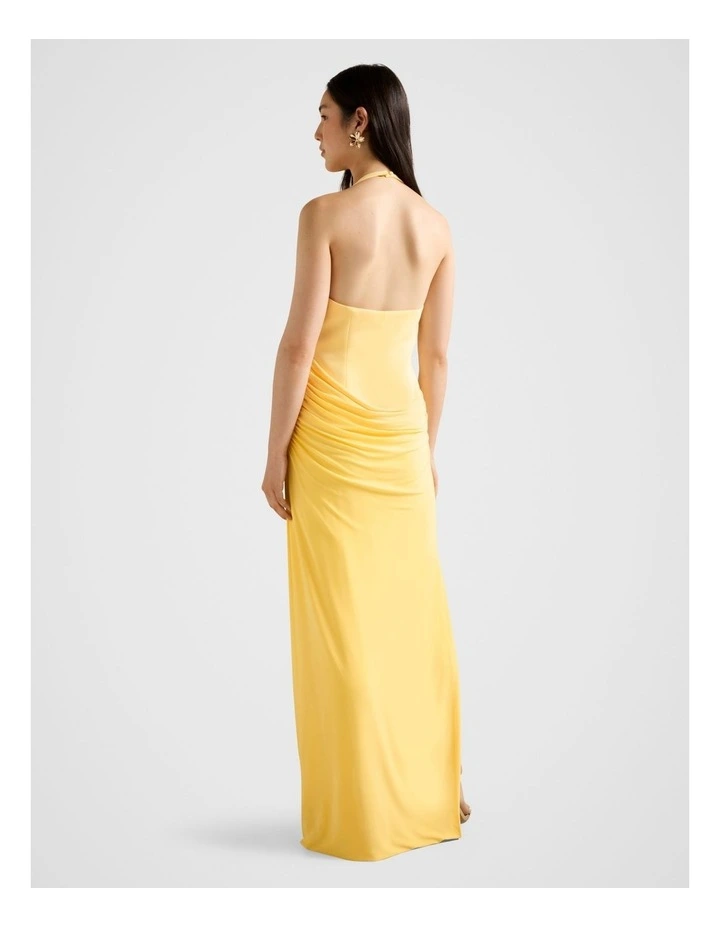 Lula Halter Neck Maxi Dress in Yellow image 2