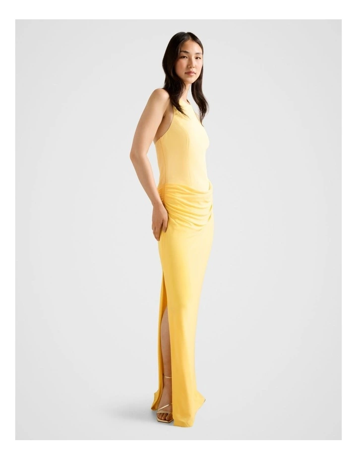 Lula Halter Neck Maxi Dress in Yellow image 3