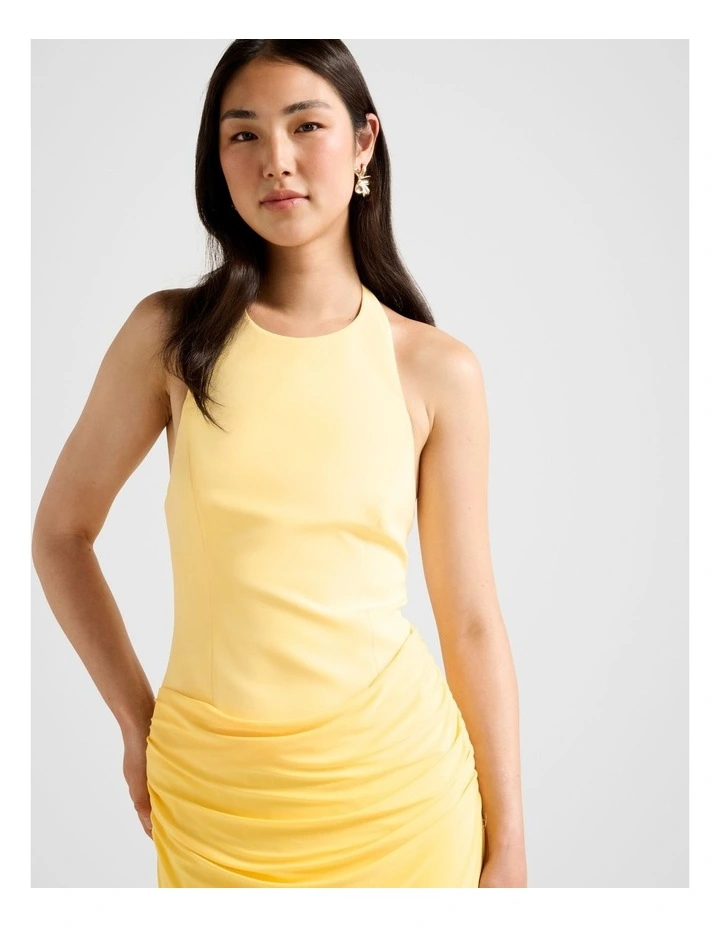 Lula Halter Neck Maxi Dress in Yellow image 4