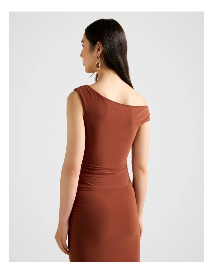 Romee Tipped Hardware Top in Brown image 2