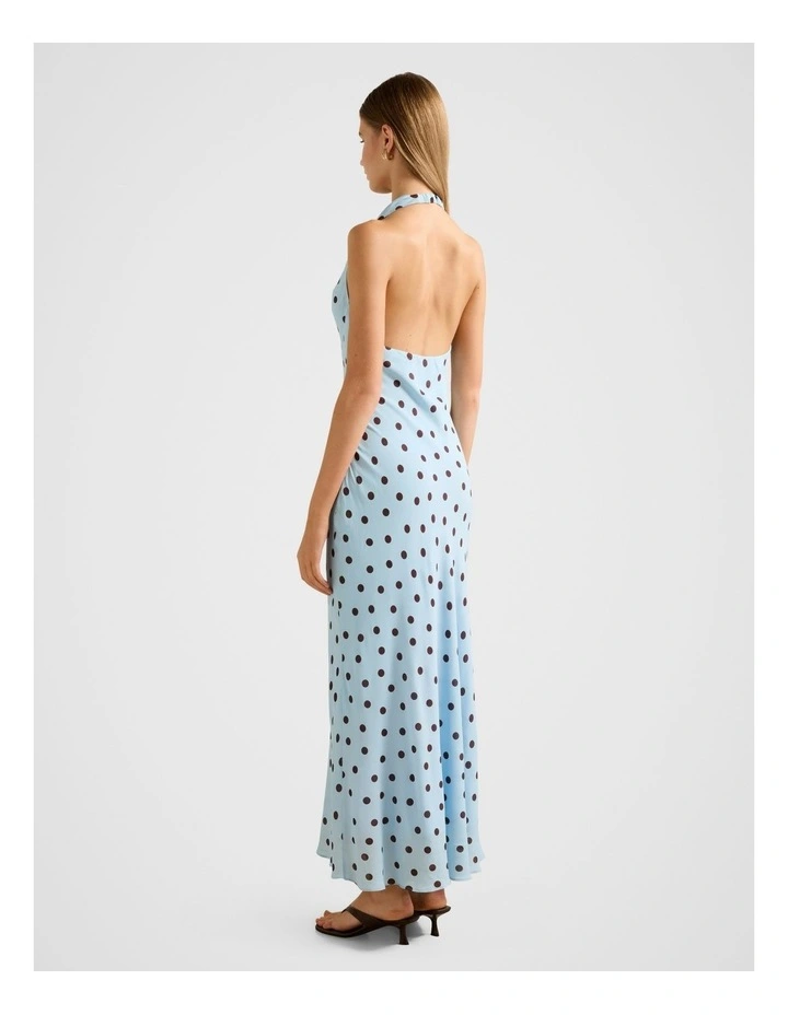Carter Cowl Neck Maxi Dress in Blue image 2