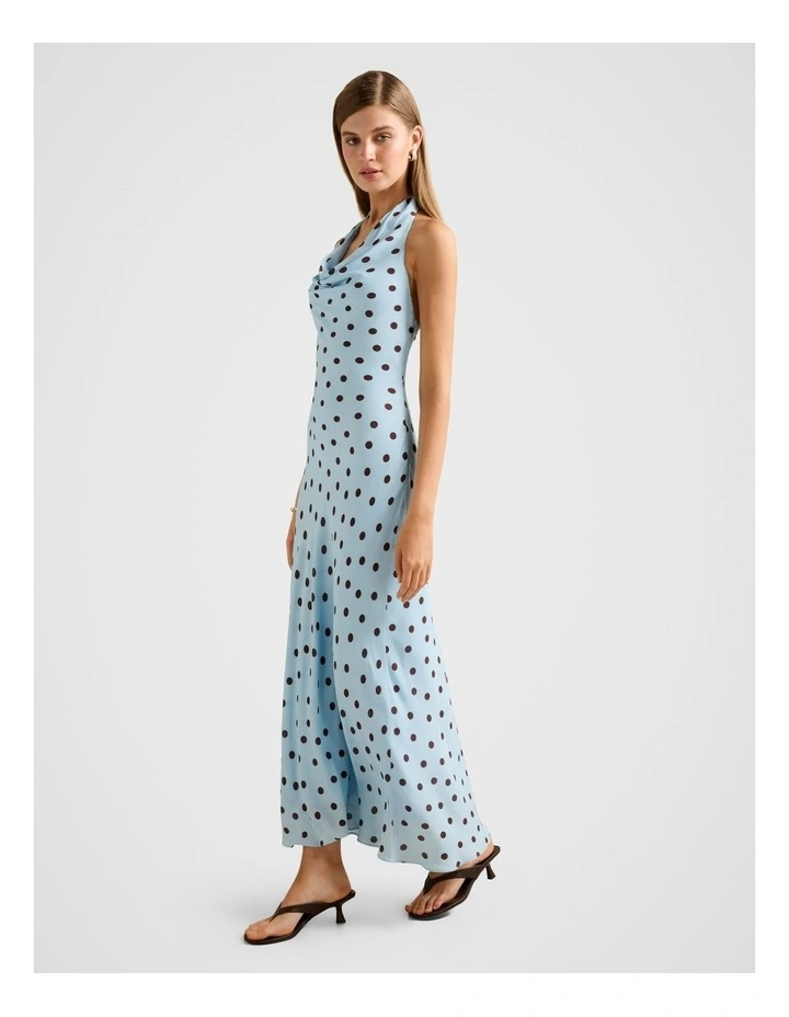 Carter Cowl Neck Maxi Dress in Blue image 3
