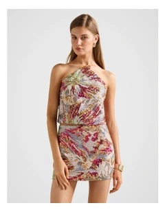 Ariana Sequin Halter Neck Top in Multi