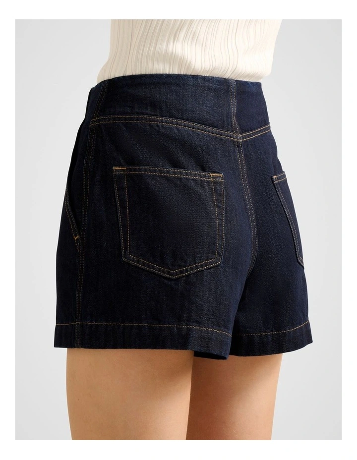 Anya Denim Shorts in Blue image 2