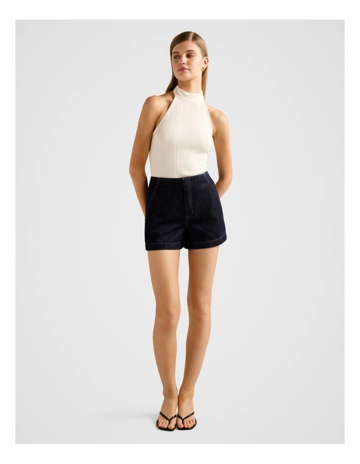 Anya Denim Shorts in Blue image 5