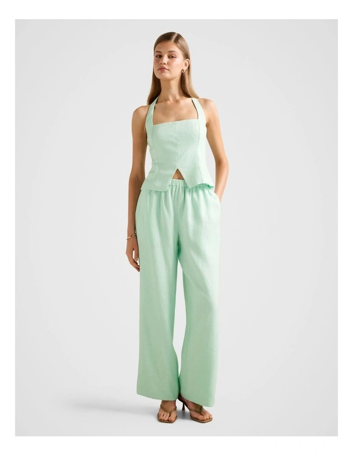 Braylee Halter Neck Top in Green image 5