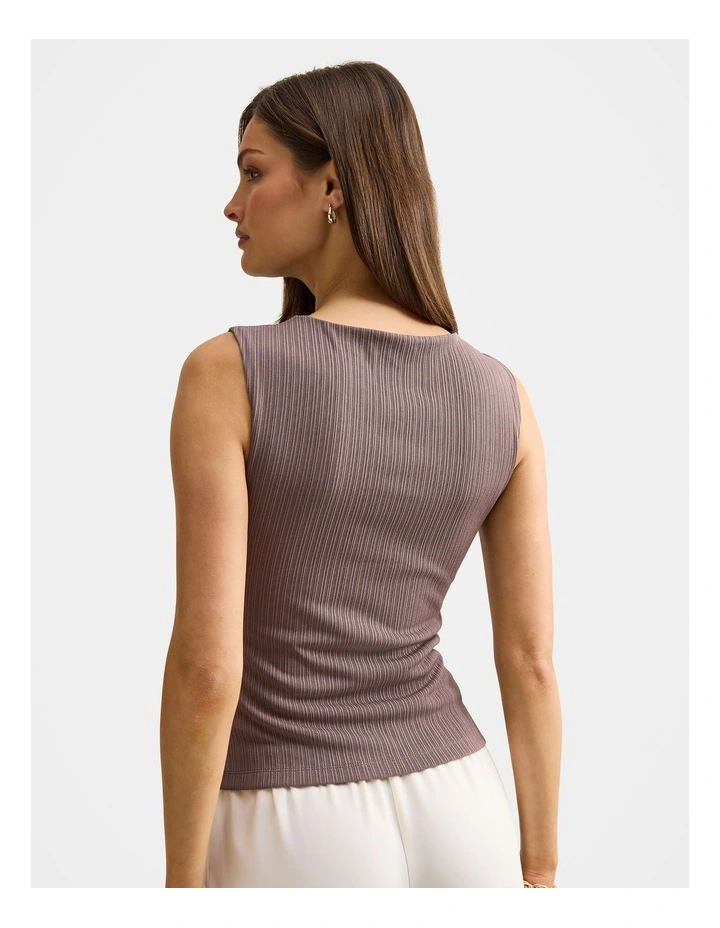 Frankie Boat Neck Tank Top in Purple image 2