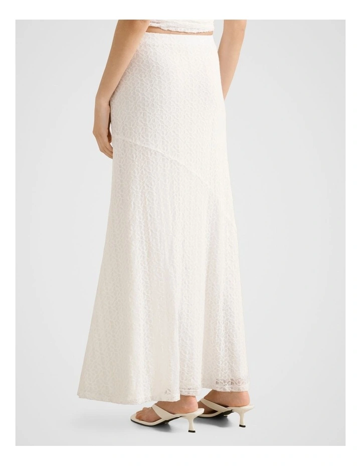 Tahlia Lace Maxi Skirt in White image 2