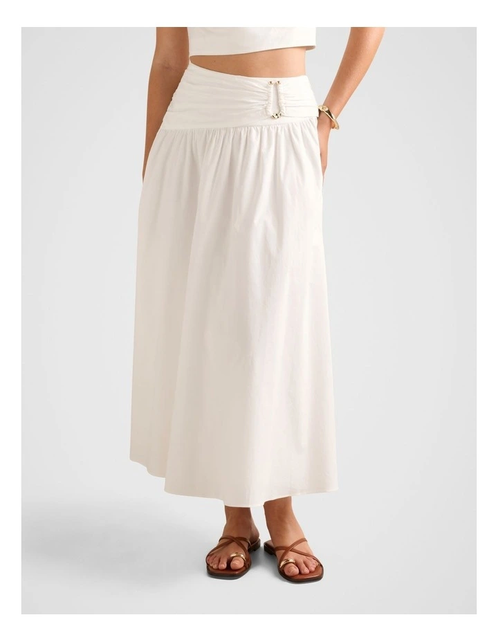 Dottie Hardware Maxi Skirt in White image 1