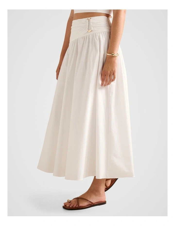 Dottie Hardware Maxi Skirt in White image 3