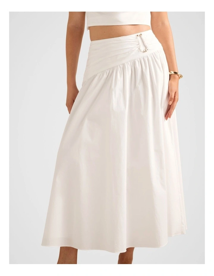 Dottie Hardware Maxi Skirt in White image 4