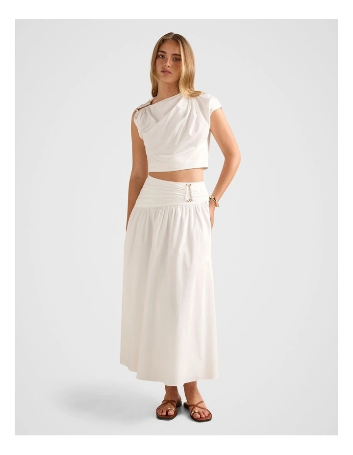 Dottie Hardware Maxi Skirt in White image 5