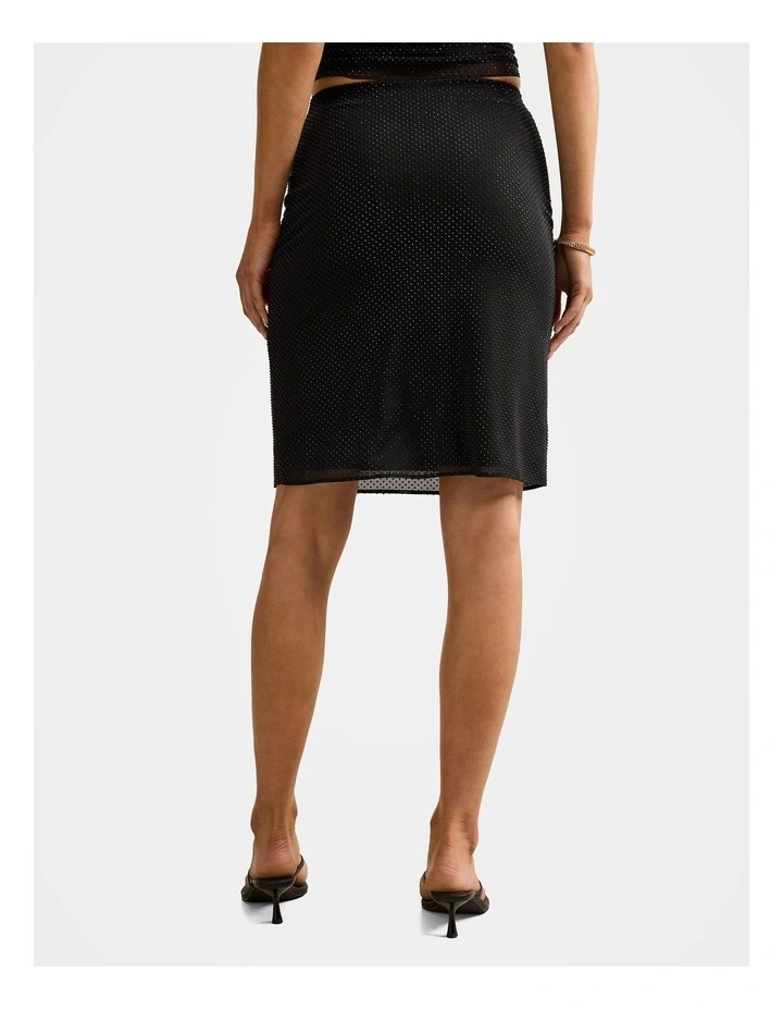 Lena Heatseal Mini Skirt in Black image 2