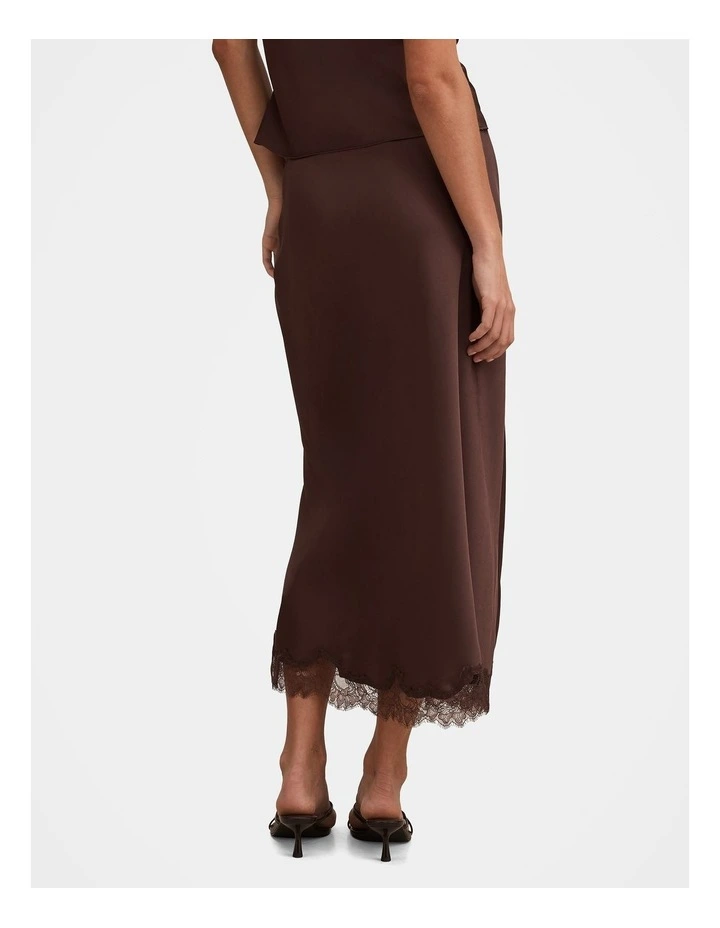 Enola Lace Maxi Skirt in Brown image 2