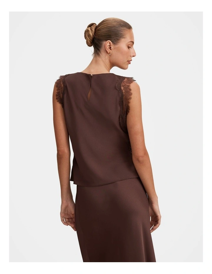 Enola Lace Top in Brown image 2