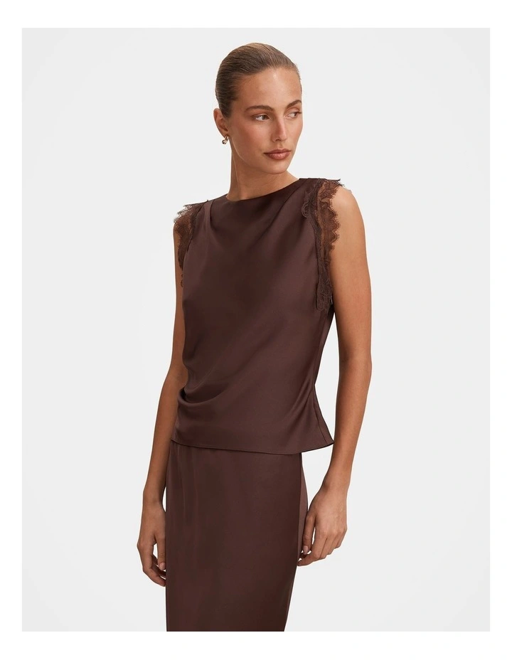 Enola Lace Top in Brown image 3