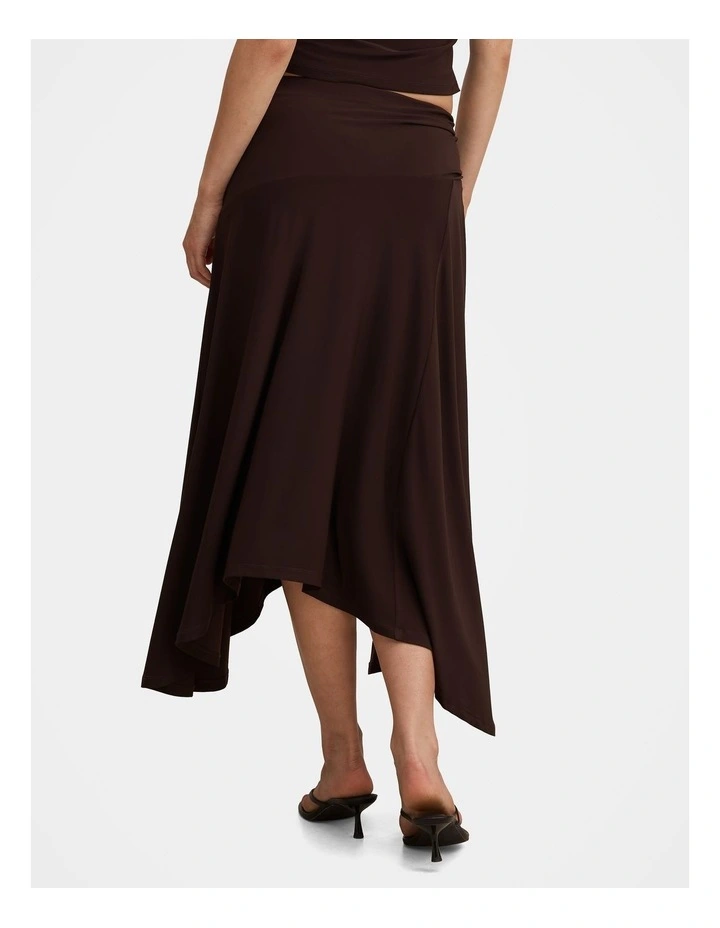 Ariel Godet Hanky Hem Skirt in Brown image 2