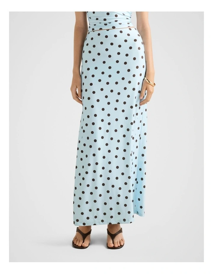 Bowie Jersey Maxi Skirt in Blue image 1