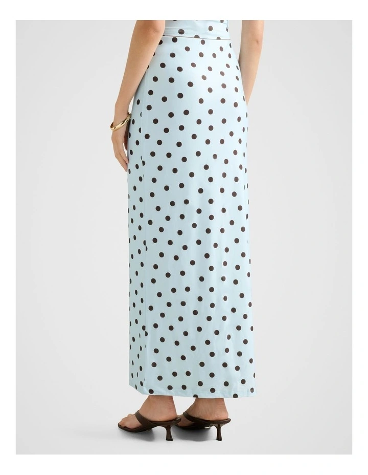 Bowie Jersey Maxi Skirt in Blue image 2