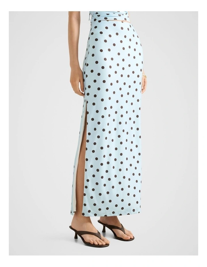 Bowie Jersey Maxi Skirt in Blue image 3